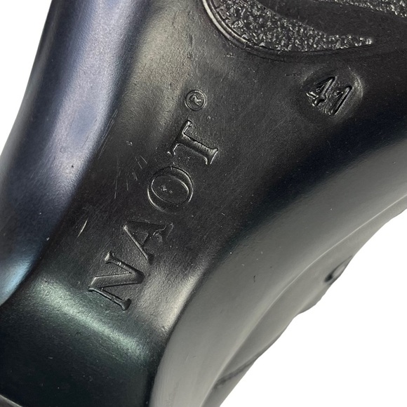 Naot Precious Lase Cut Leather Slip On Heels Black Womens Size EU 41 US 10-10.5 - Picture 14 of 15